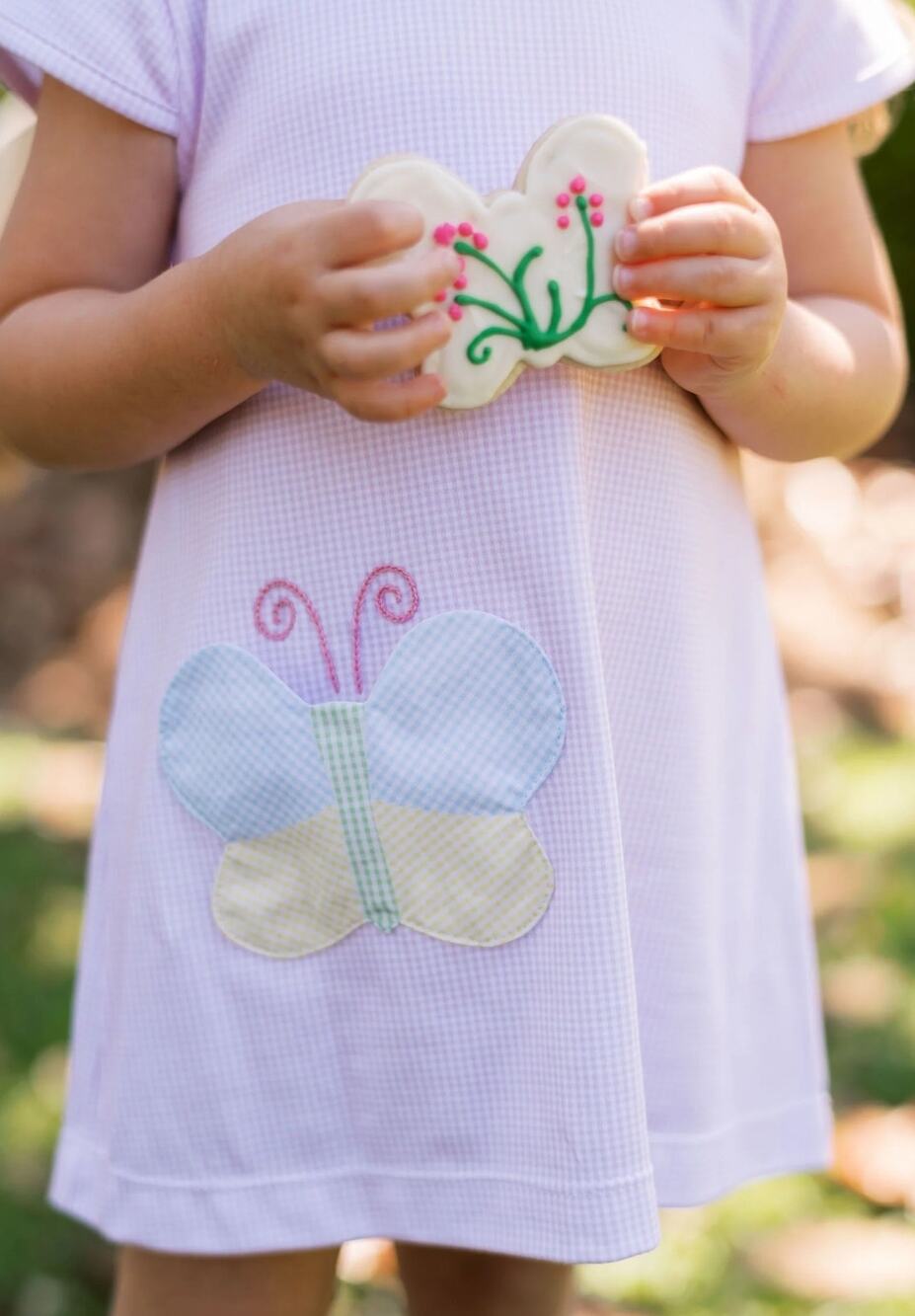 Lullaby Set Pink Gingham Butterfly Faith Dress